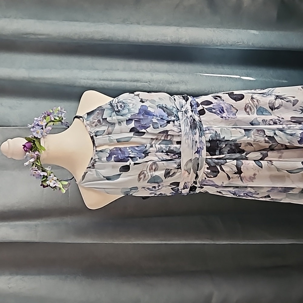 ๐ Hand Crafted Purple & Blue Silk Flower Crown - Picture 6 of 10